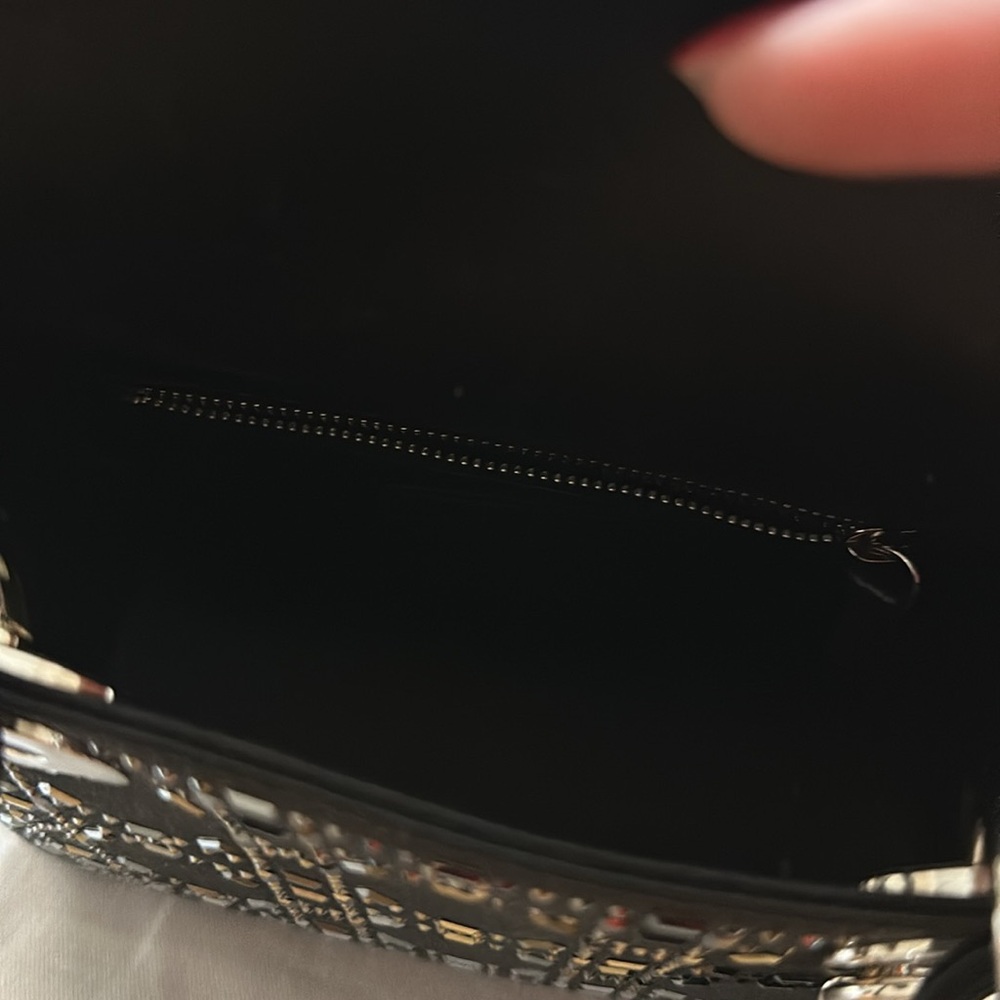 Mini Lady Dior Bag Black Strass Cannage Satin - Picture 5 of 6